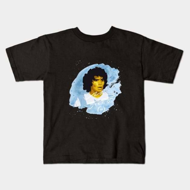 DIEGO MARADONA 10 SIGNATURE Kids T-Shirt by HAIFAHARIS